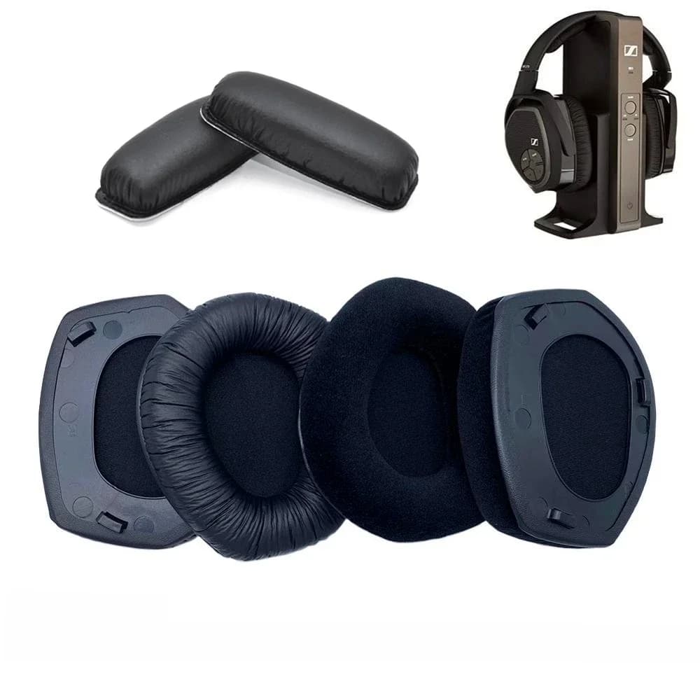 Nouveaux coussinets d'oreille cache-oreilles pour Sennheiser RS175 casque RS 165 175 185 195 oreillettes en velours remplacement coussins de tête en similicuir