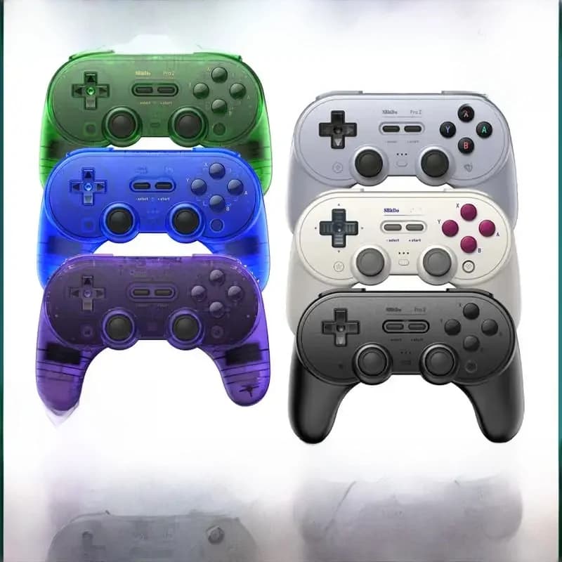 Manette de jeu Bluetooth 8Bitdo Pro 2 avec capteurs à effet Hall pour Switch, PC, MacOS, Android, Steam, Raspberry Pi et Nintendo Switch.