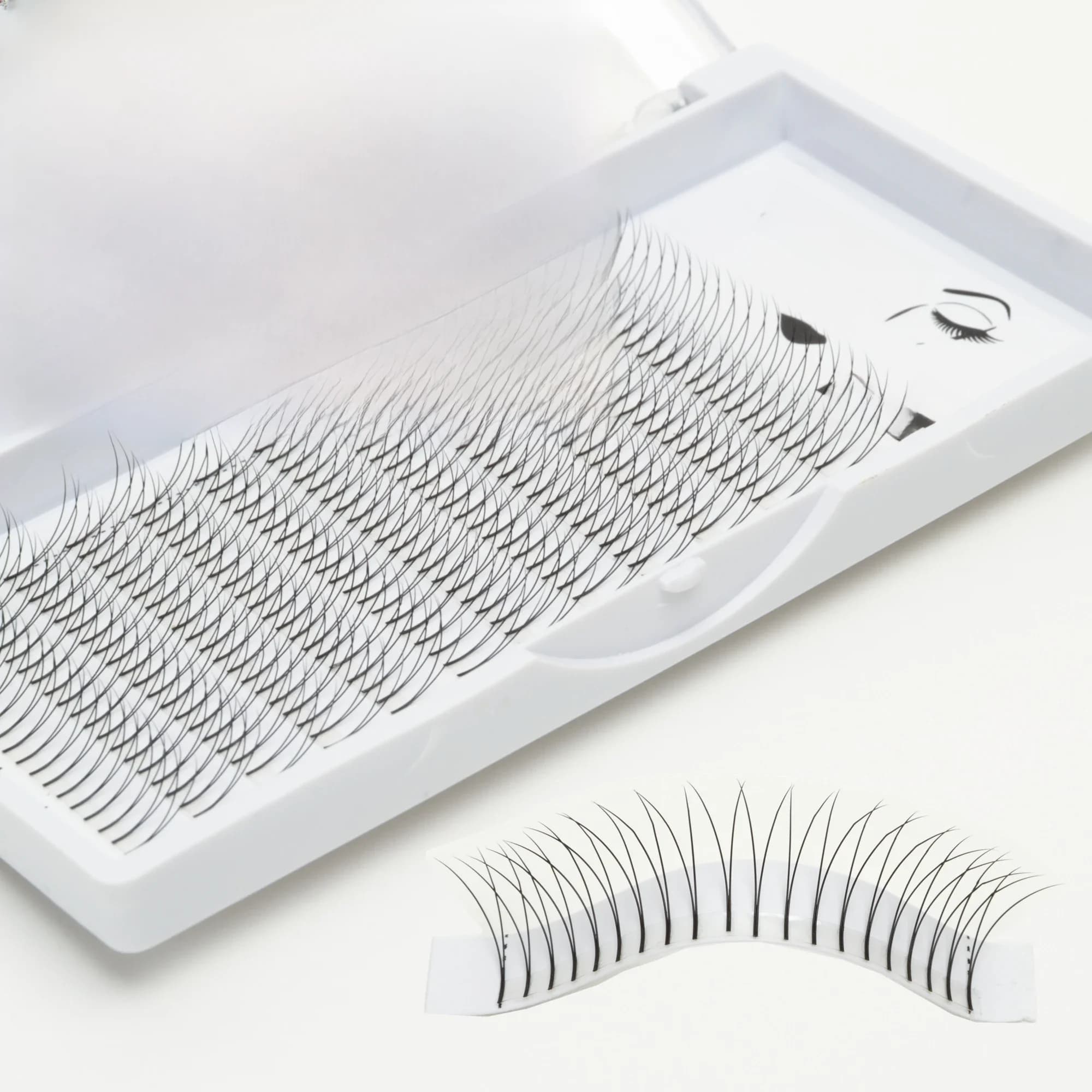 Seashine longue tige 2D 4D 6D 7D Faux cils préfabriqués Volume russe Fans Faux vison pré-fabriqués Extensions de cils maquillage