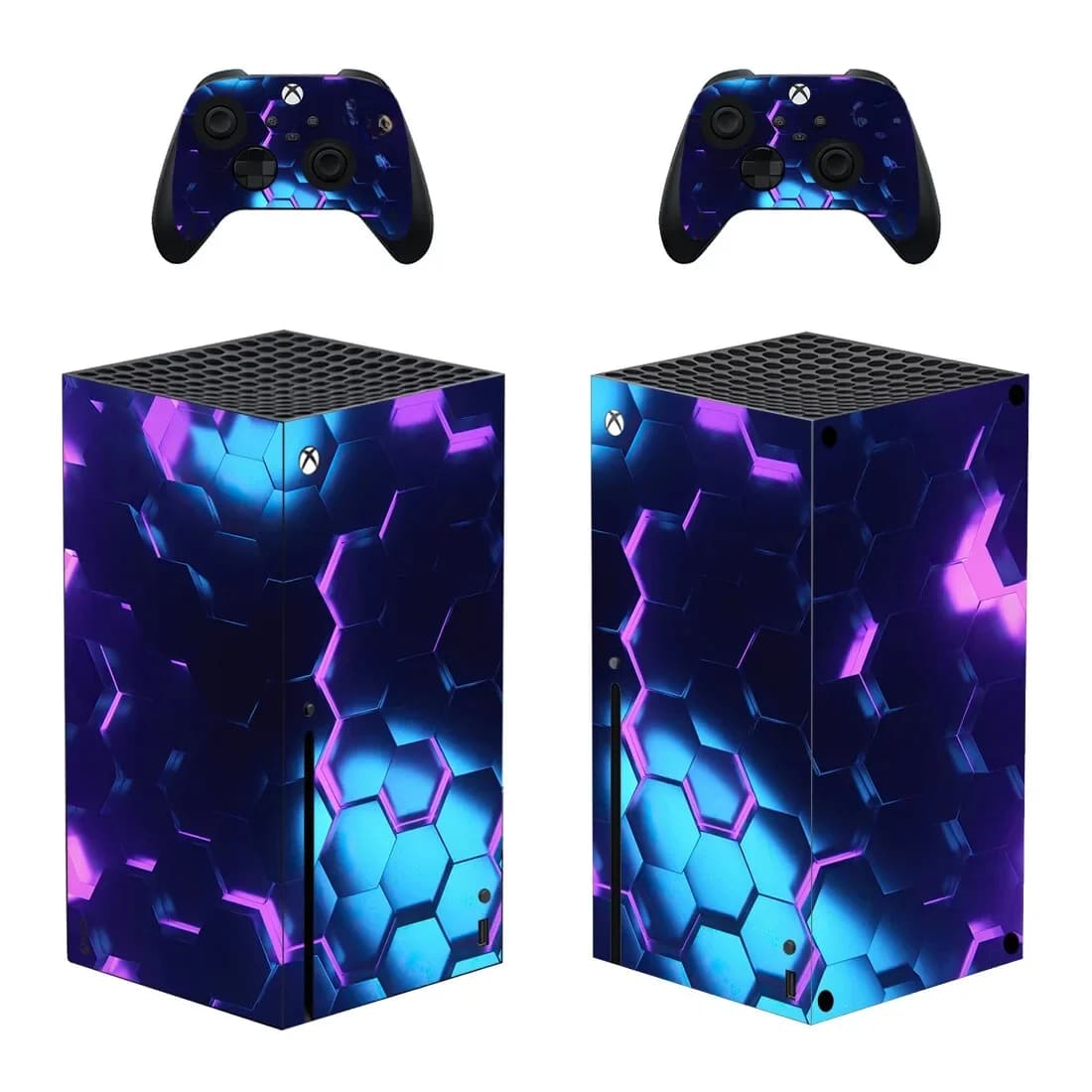 Autocollant en vinyle pour console Xbox Series X et 2 manettes, design personnalisé