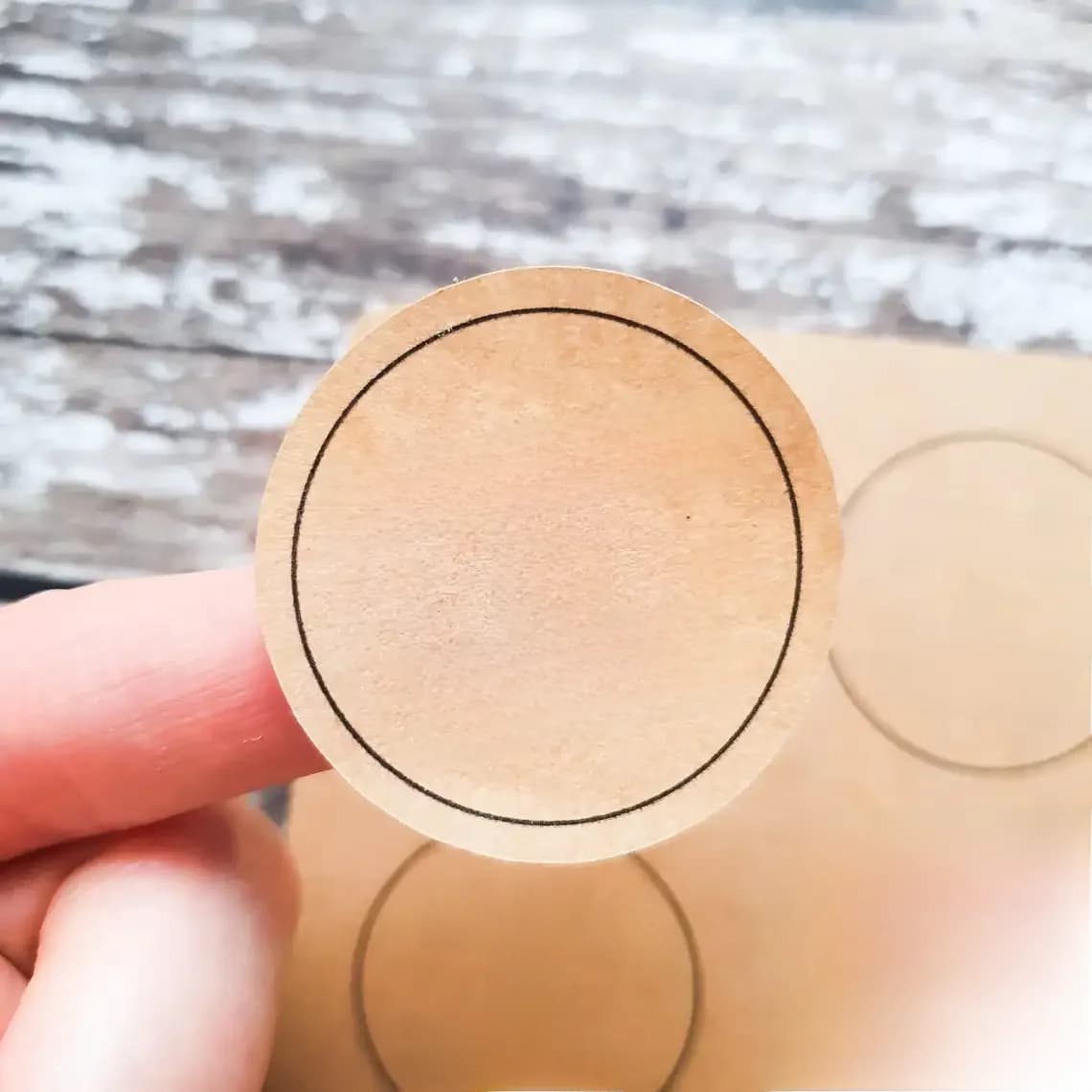 Autocollants en Papier Kraft avec Texte Personnalisé, Logo Rond, Attro pour Étiquette Cadeau, Fait à la Main, Bricolage, Bancs d'Enveloppe, Papeterie