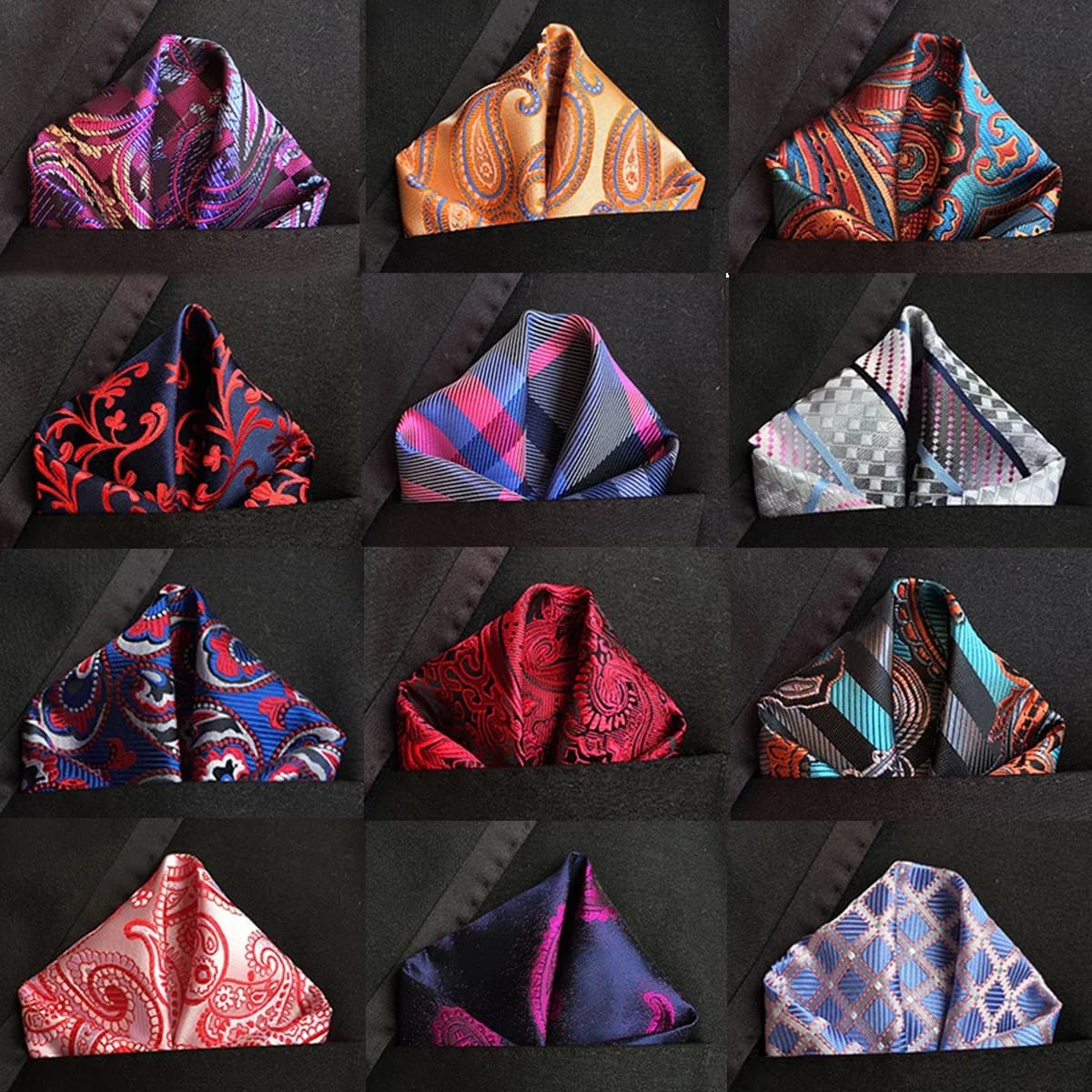 GUSLESON hommes mode imprimé point mouchoirs affaires décontracté poches carrées mariage Hankies cadeau pour homme Accesso