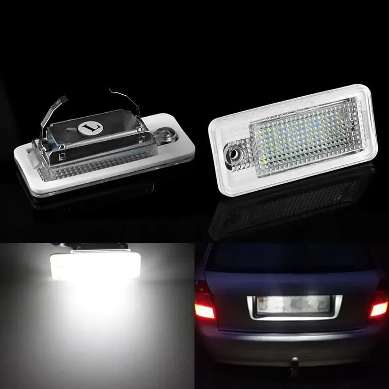 Lampes LED sans erreur pour plaque d'immatriculation, 2/10 pièces, pour Audi A6 4F RS6 C6 A4 B6 B7 S4 RS4 A3 8P Q7 4L A5 8F A8 4H S8 D4 12V
