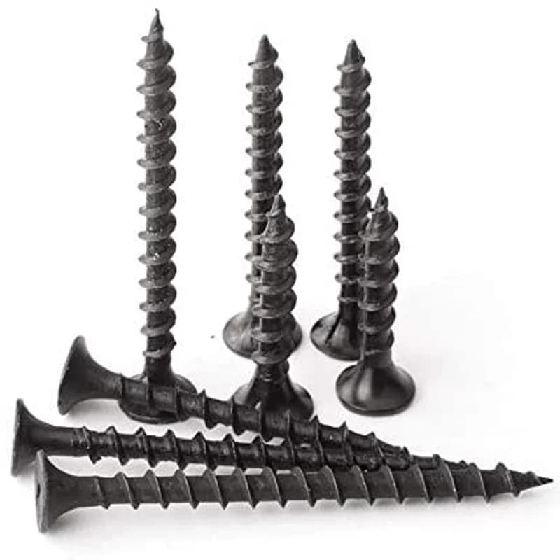 Vis autotaraudeuses Phillips à tête plate noire M3.5, vis taraudeuses encastrées croisées pour cloisons sèches, vis à bois, outil de quincaillerie pour la maison, 50 pièces