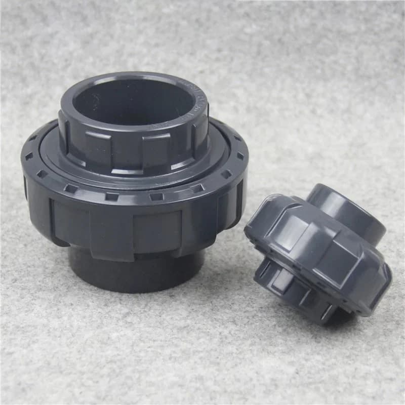Raccords de Tuyau d'Union UPVC ID, Connecteur d'Eau Couremplaçant pour Système Hydroponique d'Irrigation de Jardin, 20mm 25mm 32mm 40mm 50mm 110mm, 1 Pièce