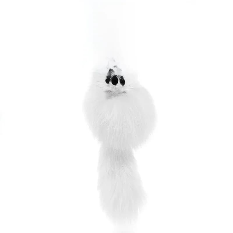 Porte-clés en fourrure naturelle de renard pour femmes, 17CM, mignon, peluche, queue de renard, sac de voiture, bibelot, bijoux féminins, cadeau de fête de mariage