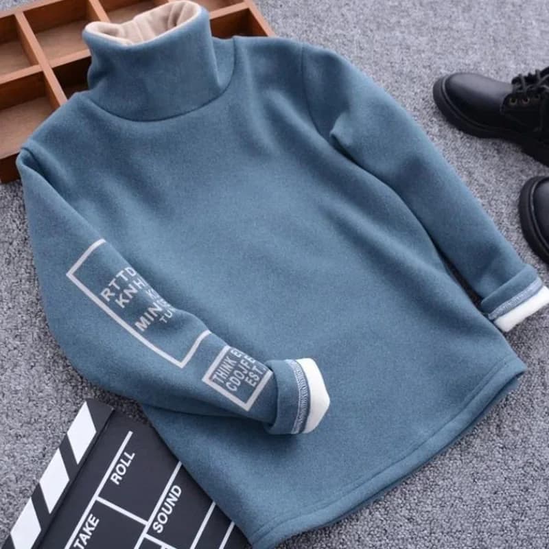 Pull à col roulé en PVD pour enfants, pull à lettres pour enfants, vêtements à la mode, chaud, bébé, garçons, filles, hiver