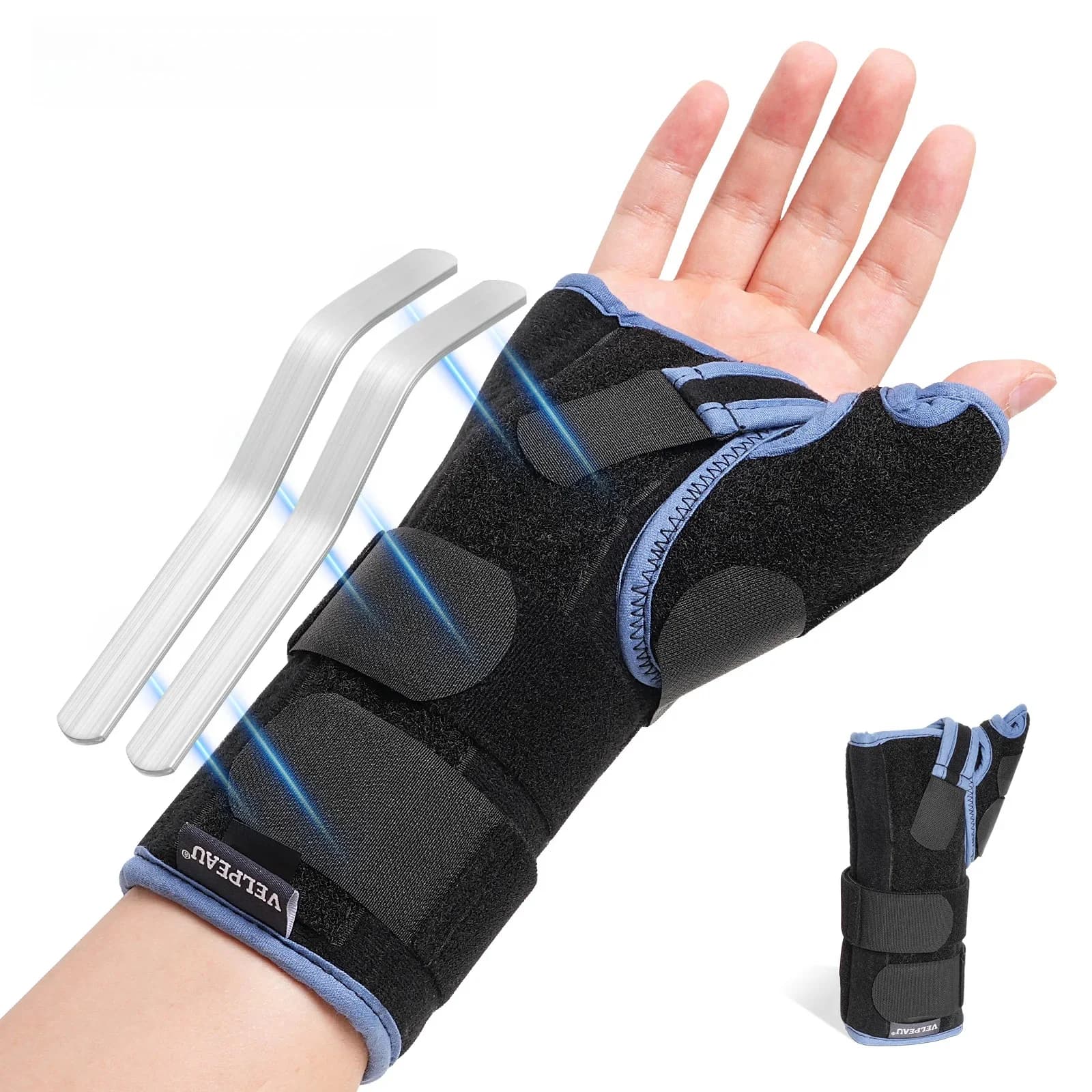 Attelle de poignet médicale VELPEAU pour douleur au canal carpien, tendinite et arthrite, attelle de poignet avec support de pouce réglable