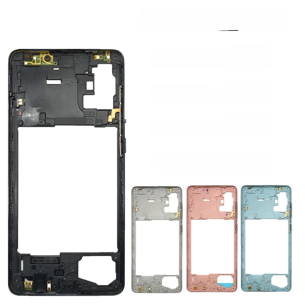 Nouveau boîtier de cadre central pour téléphone Samsung A51 A515F A71 A715F A20 A50, plaque centrale, boîtier arrière, couvercle arrière