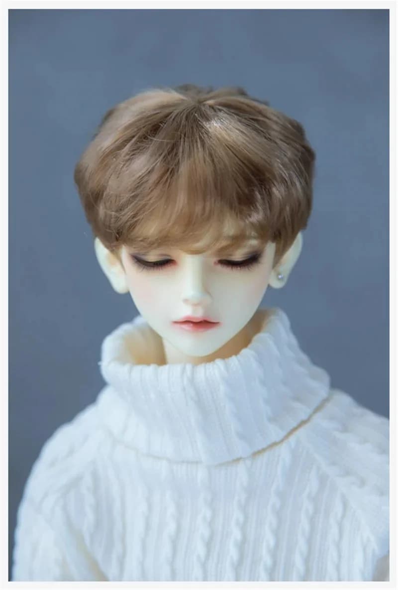 Perruque de poupée BJD/SD, jouets 1/3 1/4 1/6 1/8, beau blanc noir rouge pour garçons, cheveux courts en soie de lait douce, accessoires cadeaux multicolores