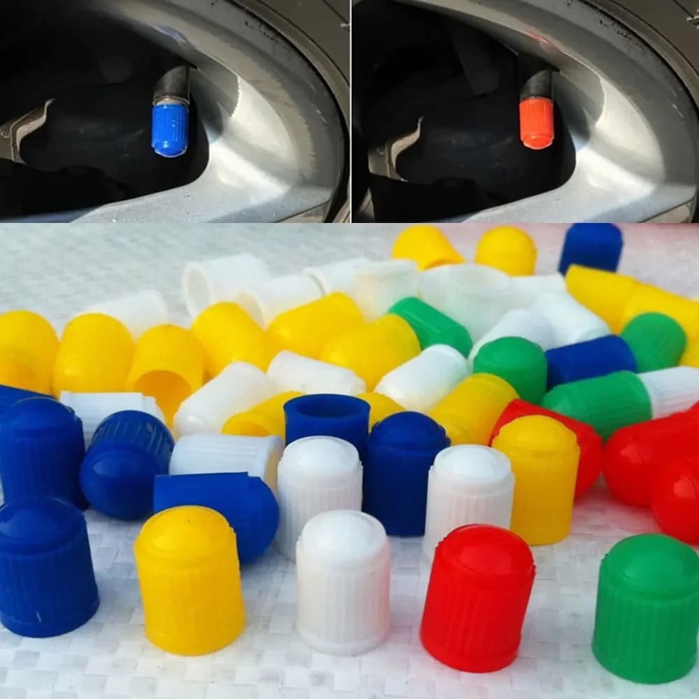 100 pièces/ensemble en plastique voiture camion vélo pneu roue Valve tige bouchons cache-poussière Auto moto tige hermétique bouchons d'air de haute qualité