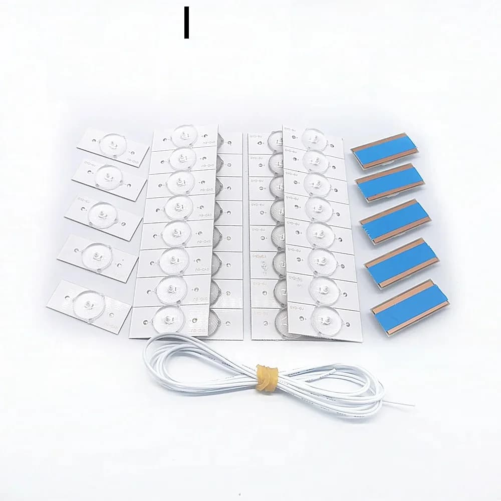 Bande lumineuse LED rétro-éclairage, perles de lampe SMD 3V/6V avec filtre à lentille optique pour réparation de télévision LED 32-65 pouces, flambant neuf