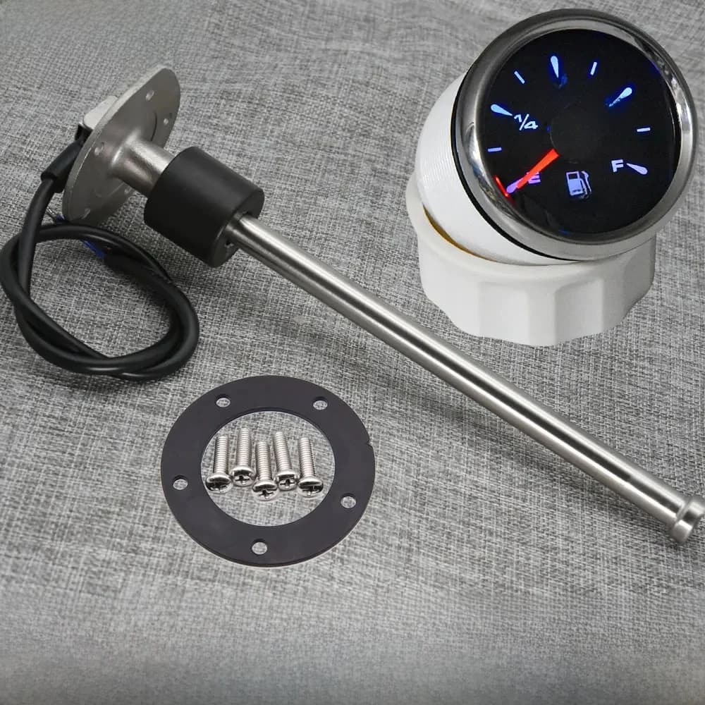 Indicateur de niveau de réservoir de carburant personnalisé, rétroéclairage 8 couleurs, jauge pour bateau, voiture, camion, capteur de niveau de carburant, 0-190ohm, 100-600mm