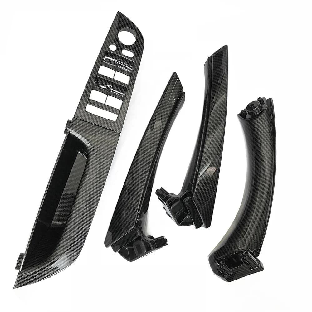 Poignée de traction d'accoudoir de porte intérieure en Fiber de carbone LHD RHD, pour BMW série 3 E90 E91 316 318 320 325 328i 2004 – 2012
