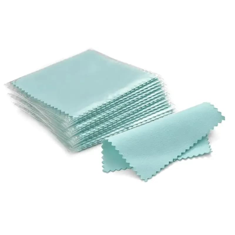 50/10 pièces 8x8cm argent chiffon de polissage bijoux nettoyage Anti ternissement réutilisable doux chiffon d'essuyage garder les bijoux brillant outils