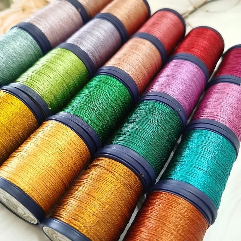 Fil de cire rond doré coloré, 0.5 0.8 Mm, cuir fait à la main, Polyester, Protection de l'environnement, lustre métallique, bijoux