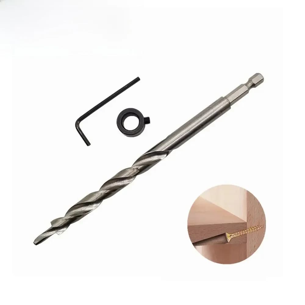 Foret étagé hélicoïdal HSS pour outils électriques de menuiserie, kit de gabarit de trou de poche, travail de calcul, 9mm, 9.5mm