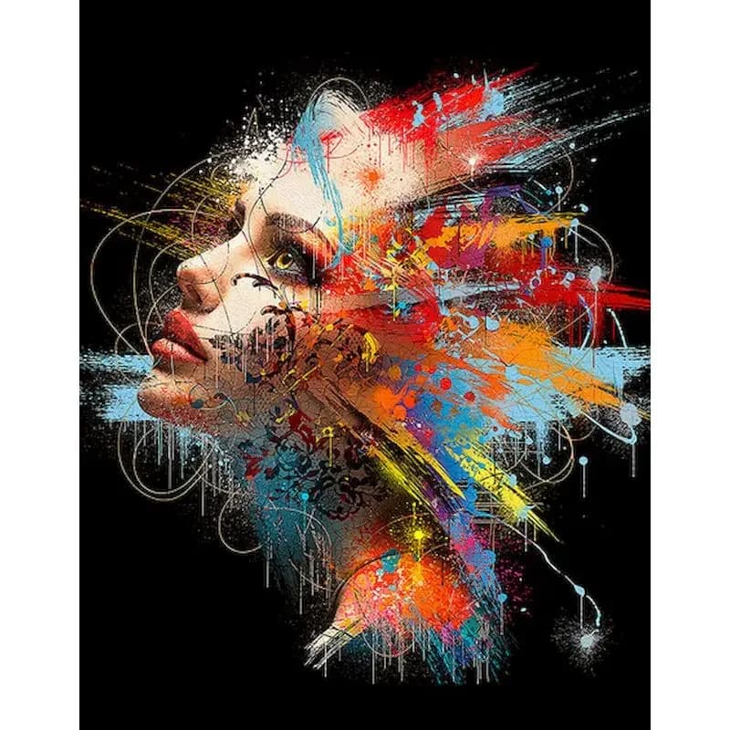 Gatyztoire 60x75cm cadre bricolage peinture par numéros abstrait femme Figure peinture par numéros sur toile acrylique bricolage cadeau