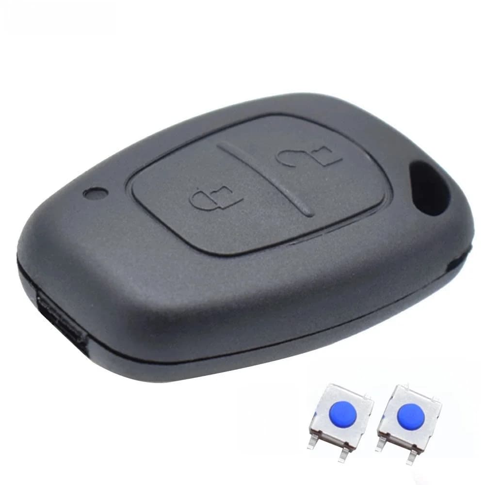 Étui pour clé télécommande + interrupteur à 2 boutons, pour Renault Kangoo Traffic Master Nissan Interstar Primastar Opel Vivaro Movano 2004 – 2009