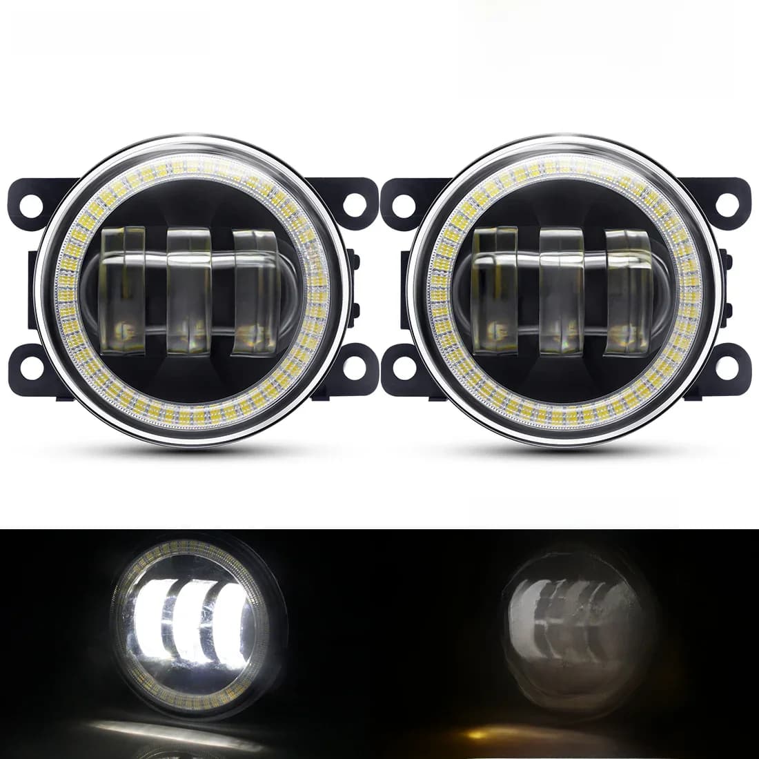 2 X Angel Eye antibrouillard pour Suzuki Grand Vitara Jimny Swift SX4 Splash Alto Ignis voiture lentille LED DRL brouillard feux de jour