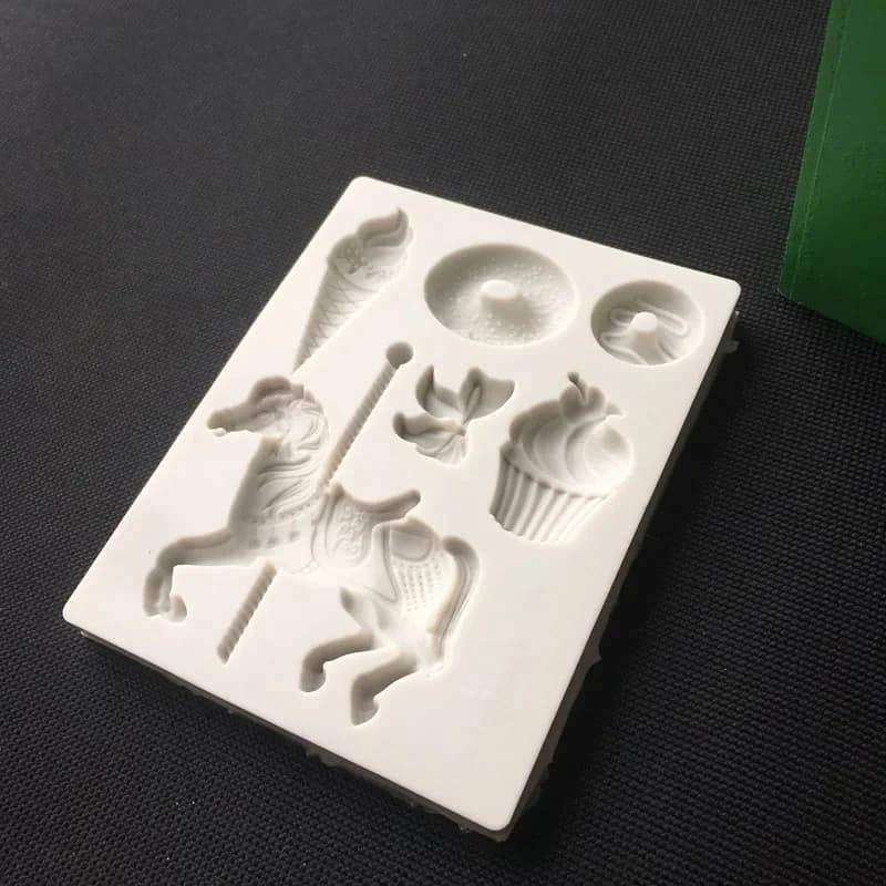 Cheval de troie crème glacée beignet silicone moule bonbons gâteau bonbons moule chocolat décoration outil moule