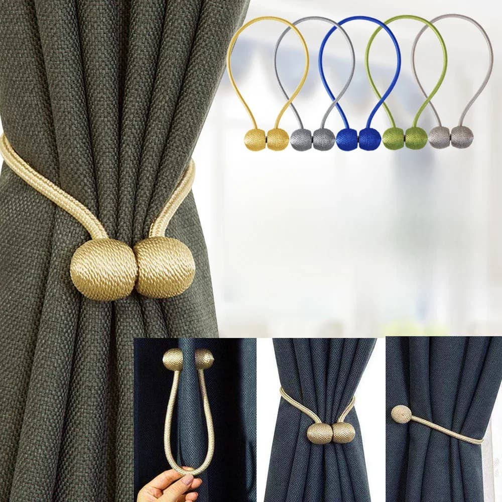 BELAVENIR attache de rideau magnétique haute qualité Clip rideaux porte-boucle décoratif maison Polyester rideaux accessoires