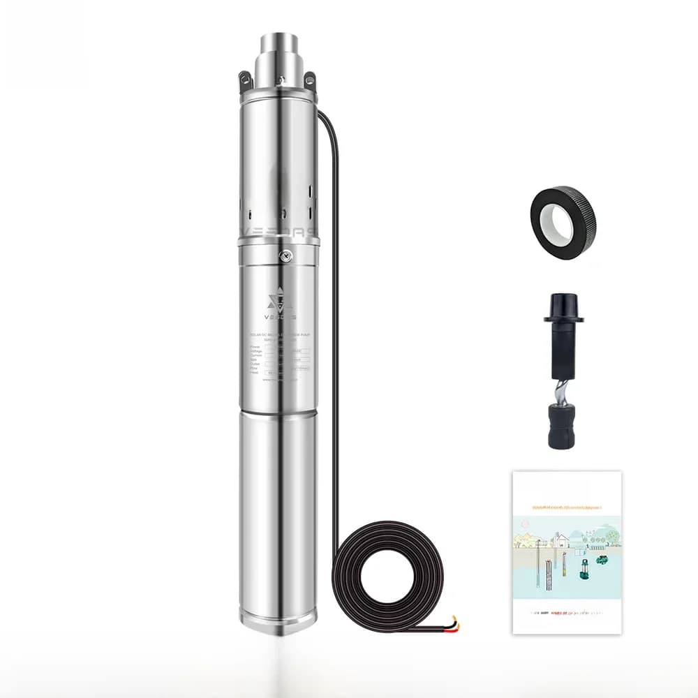 Pompe à eau solaire basse pression avec contrôleur intégré MPPT, SubSN Well, 12V, 24V, 48V, 150W, 370W, 750W