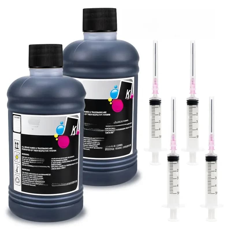 Kit d'encre universel à colorant rechargé noir, 250ml, Compatible avec les imprimantes HP Canon Epson Brother Deskjet, cartouches d'encre pour réservoir, encre CISS