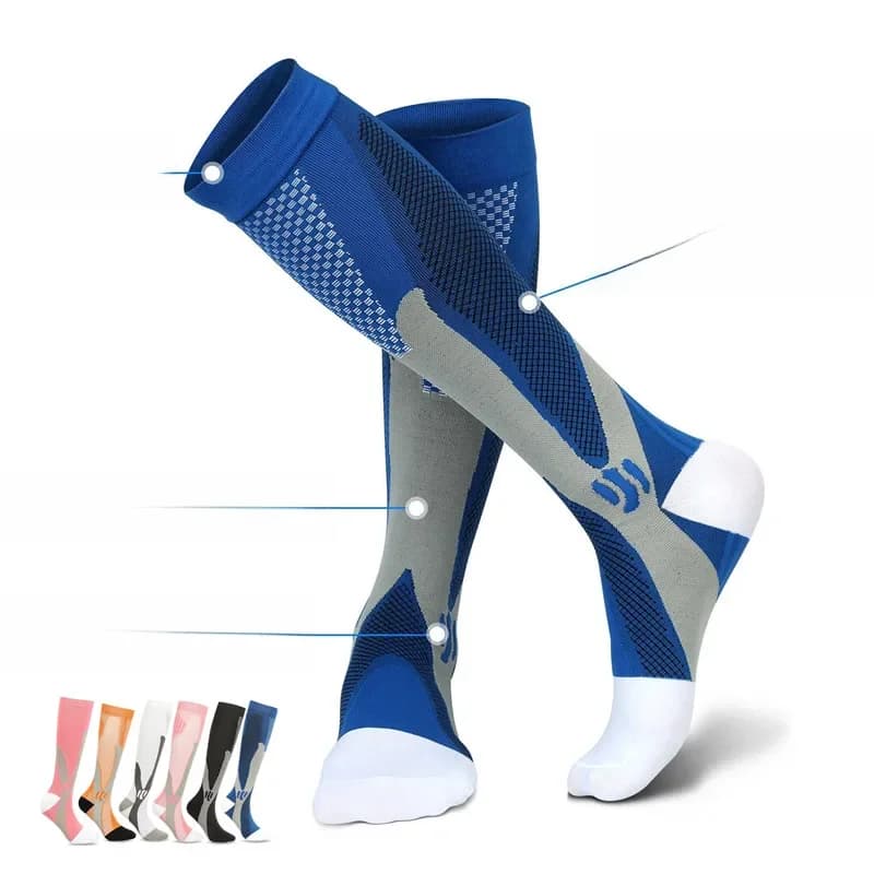 Chaussettes pour varices, bas de compression, infirmière, sport, cyclisme, pour diabétiques, course à pied, cadeau pour hommes, diabète, randonnée naturelle