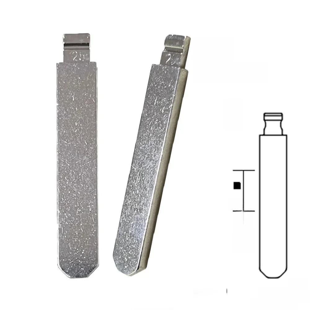 10 pièces 25 # HON66 lame de clé vierge rabattable HON66FH clés de voiture non coupées pour Accord Fit City nouvelle Odyssey pour télécommandes KD Keydiy Xhorse