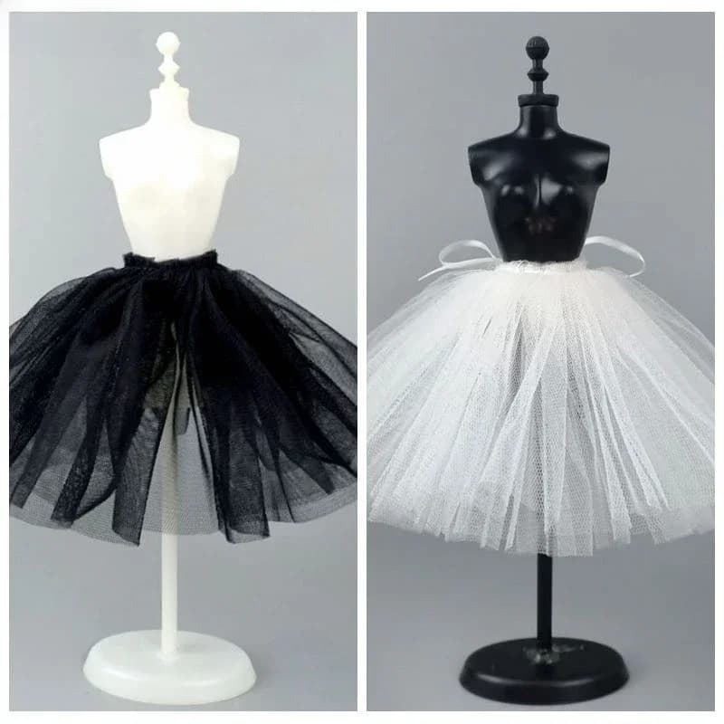 1PC Jupon Crinoline pour poupée de 11,5 pouces, robe de ballet, tutu, sous-jupe, vêtements, tenues, accessoires pour maison de poupée 1/6 BJD, jouets DIY