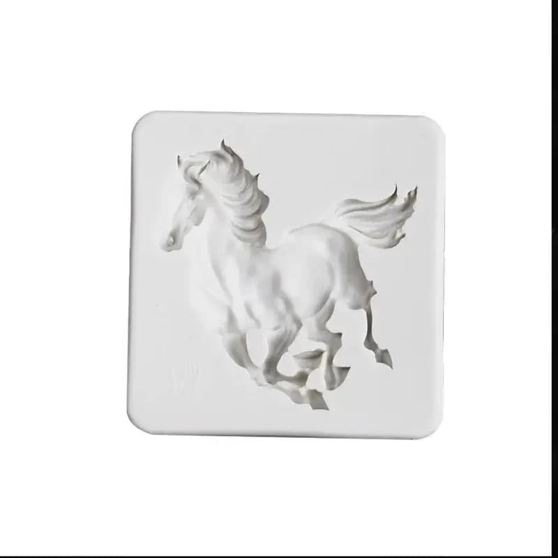 Moule en Silicone cheval de course, bricolage, gâteau au chocolat, Fondant, époxy, outil de cuisson