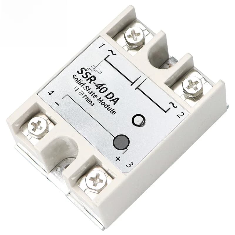 1 pièces SSR-40DA 10DA 25DA 40DA 50DA 60DA 70DA 80DA 100DA Module de relais à semi-conducteurs 3-32V entrée cc 24-380VAC 10A-100A