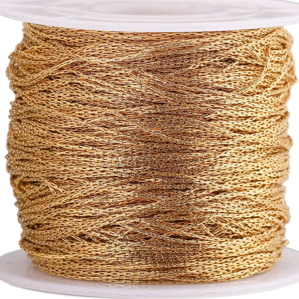 Petit câble doré en acier inoxydable, 2 m/lot, 0.5mm, JORope Equifor DIY Jewelry, Executive Supplies, Necklace, Earring Items, Wholesale