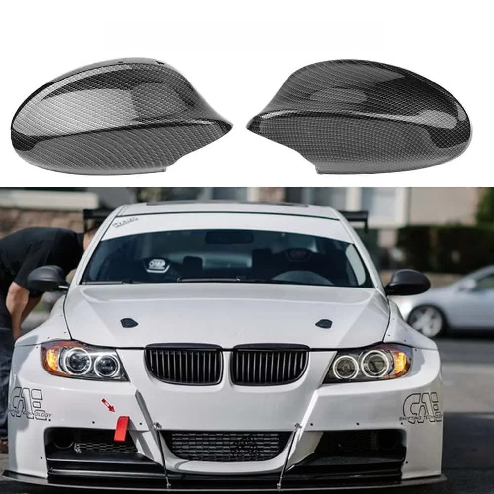 Couvercle de Rétroviseur Latéral en Fibre de Carbone ABS, pour BMW E90 E91 2005-2007 E92 E93 2006-2009 M3 Style E80 E81 E87