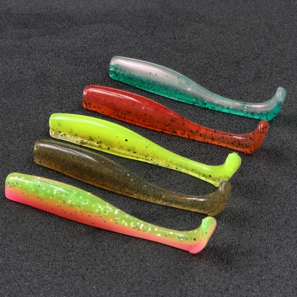 JOHNCOO 6 pièces appâts souples leurres de pêche 7 cm 2.3g Pesca carpe pêche bar leurre Isca artificiel TPR Shad ver Ajing Rockfish