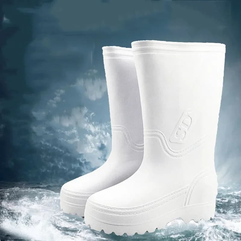 Nouvelles Bottes de Pluie pour Femmes et Hommes 2026, Bottes Alimentaires en EVA Ultralégères, Imperméables, Antidérapantes et Résistantes à l'Huile pour Garçons et Filles