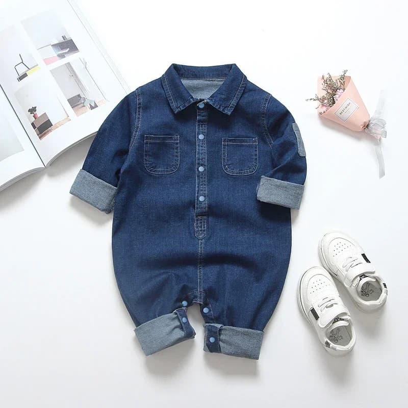 IENENS bébé barboteuses nouveau-né combinaisons vêtements Denim une pièce 0-18 mois garçon fille doux costumes enfants vêtements