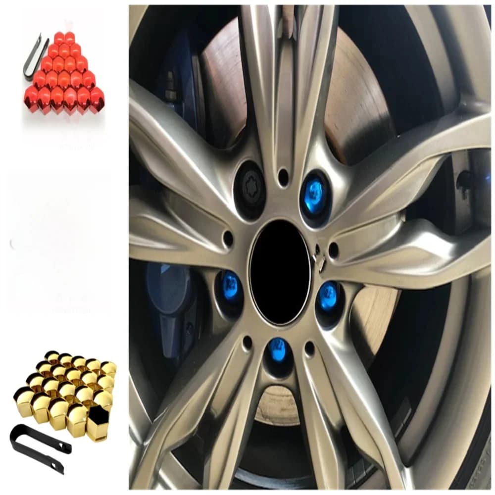 Capuchons d'écrou de roue de voiture, capuchons de protection, antirouille, couvercle de vis de moyeu automatique, décoration extérieure de 2,2, 17mm, 19mm, 21mm, 20 pièces