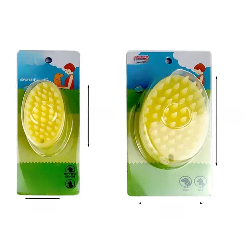 Brosse de Massage pour animaux de compagnie, brosse de lavage pour chien et chat, peigne nettoyant pour chiot, outils de lavage, poils doux en Silicone, nettoyage rapide