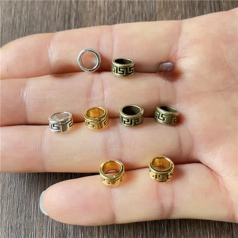 Accessoires de connecteur de bijoux à motif de grande muraille antique, collier de bricolage, bracelet exécutif, joint, argent, or, bronze, 8mm, 50 pièces