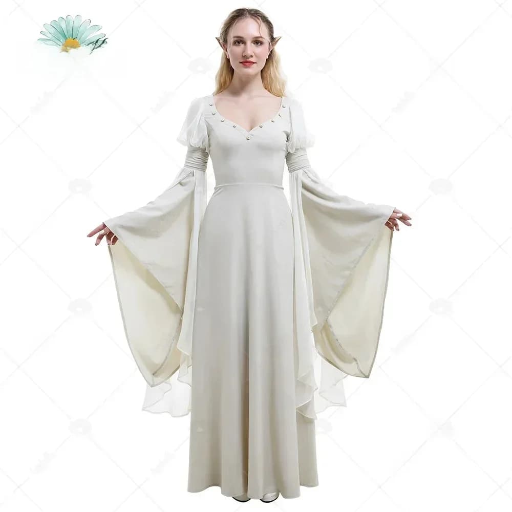 DAIZBELLA-Costume Médiéval Rétro pour Femme, Fait à la Main, Robe Elfe Dégradée Historique