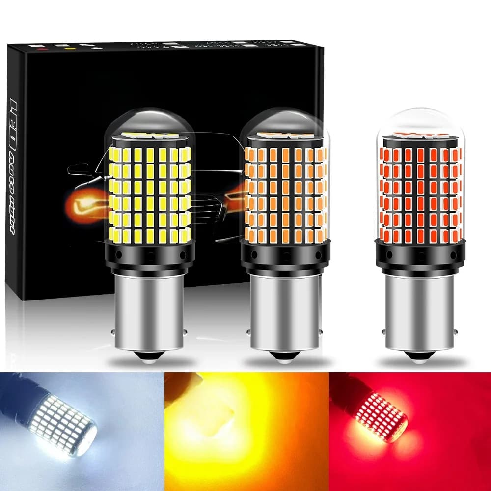 P21W PY21W 1156 BA15S BAU15S voiture clignotant LED 1157 BAY15D 7443 7440 T20 ampoule de feu de recul automobile Canbus 12V 1 pièce