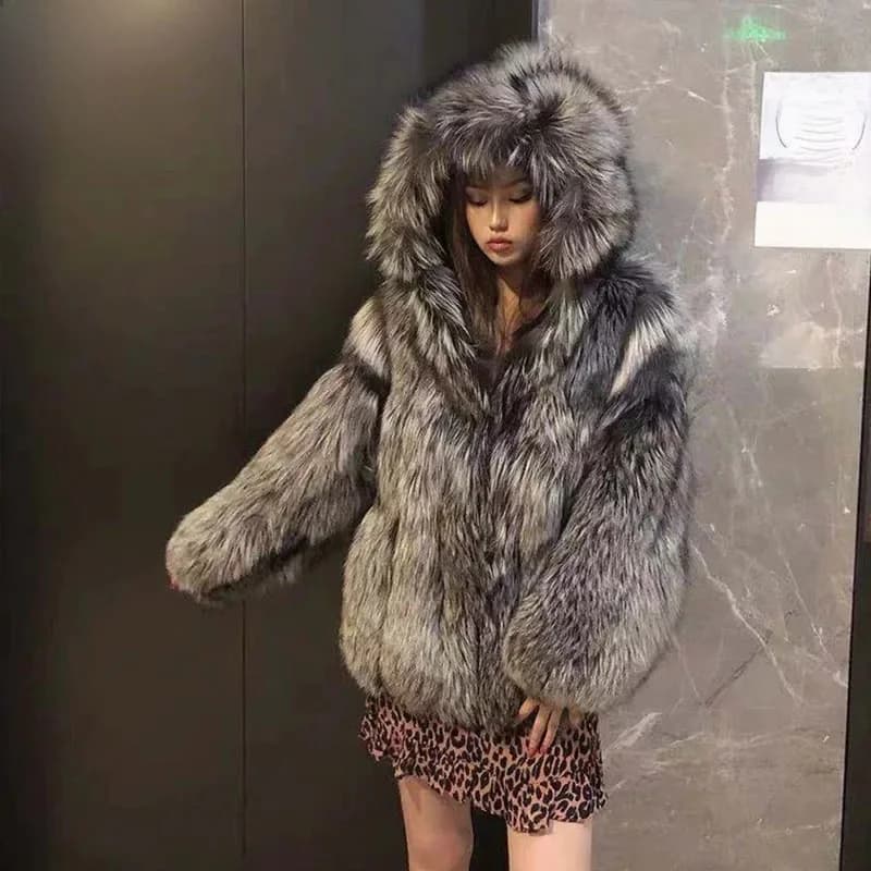 FANPUGUIZHEN-Manteau en fausse fourrure de renard pour femme, pardessus épais, veste en fausse fourrure, vêtements d'extérieur en vison à la mode, hiver