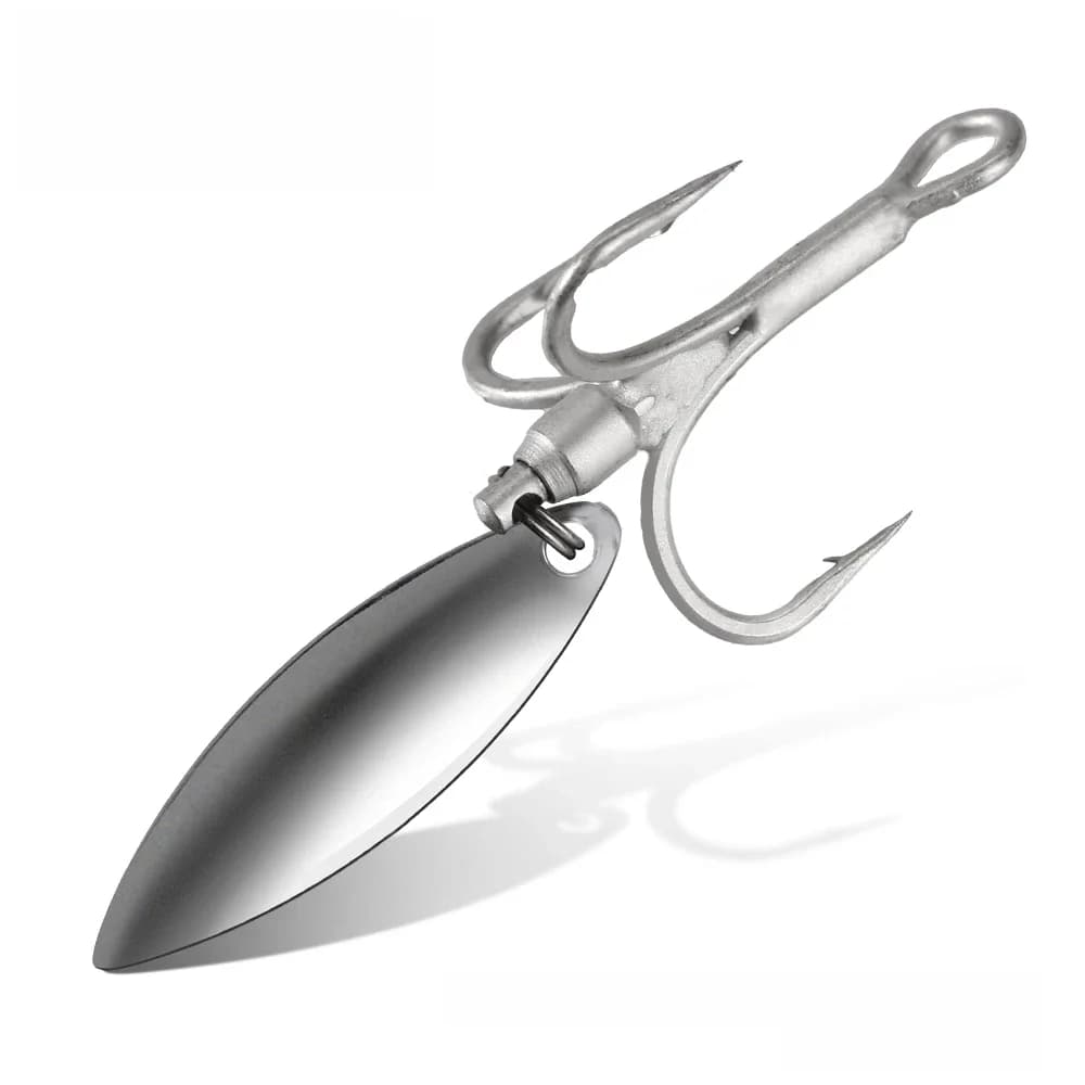 Hunthouse Hameçon de pêche triple avec cuillère 4 # 6 # 8 # Pour leurre dur 3X fort 4 pièces/lot accessoires en acier au carbone de haute hauteur