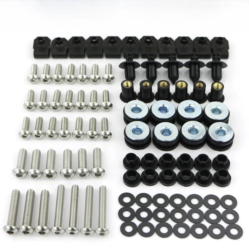 Kit de boulons de carénage complet en acier inoxydable, adapté à Yamaha YZF R6 YZF-R6 2003 2004 2005 R6S 2006 2007 2008 2009, Kit de vis d'écrous de vitesse