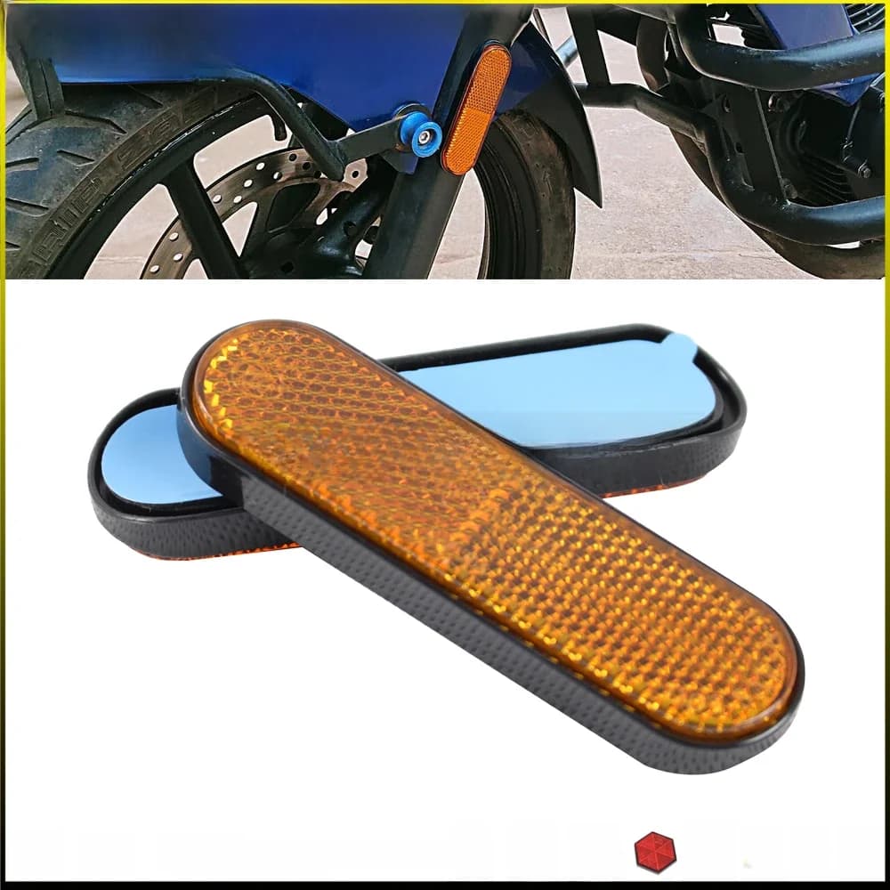 Autocollant réfléchissant pour moto, 2 pièces, bande d'avertissement de réflecteur de sécurité, marque de sécurité pour fourche avant, autocollants pour Harley BMW Cafe Racer