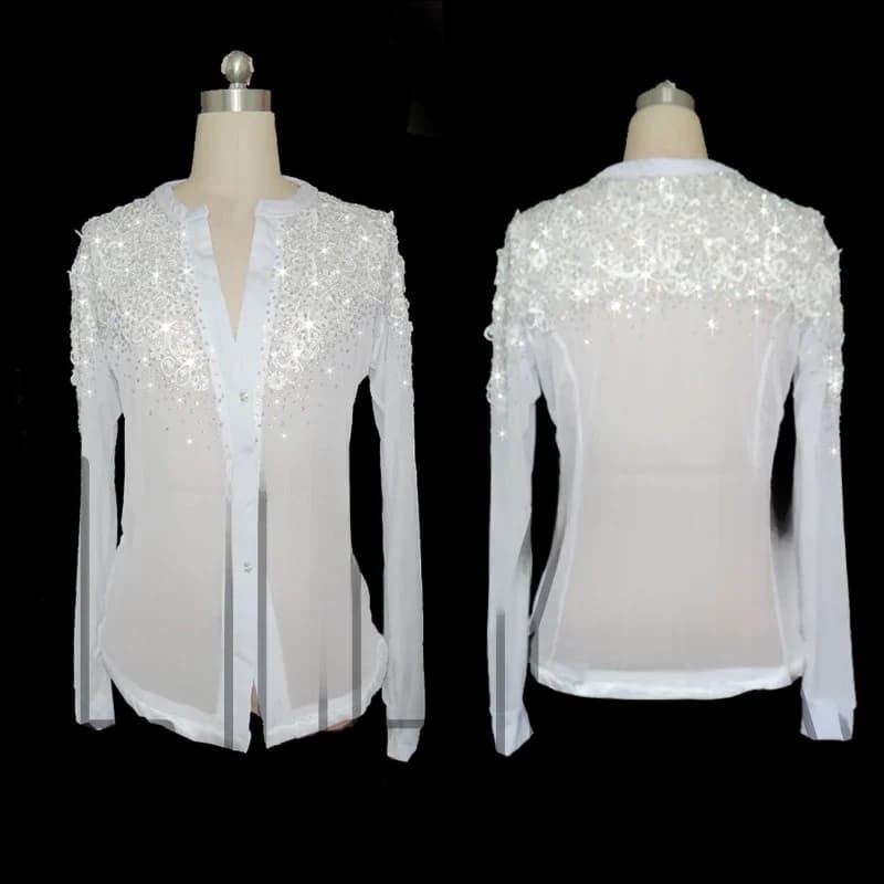 Hauts de danse latine pour hommes, chemises de couleurs personnalisées, compétitions pour adultes et enfants, vêtements de pratique professionnelle en dentelle, nouvelle collection