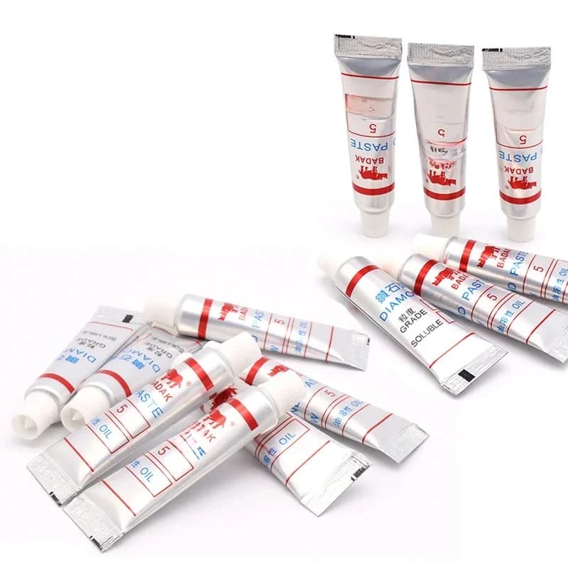 12 pièces W0.5 ~ 40 diamant polissage pâte Abrasive composé seringues meulage polissage pâte de rodage micron verre métal outils