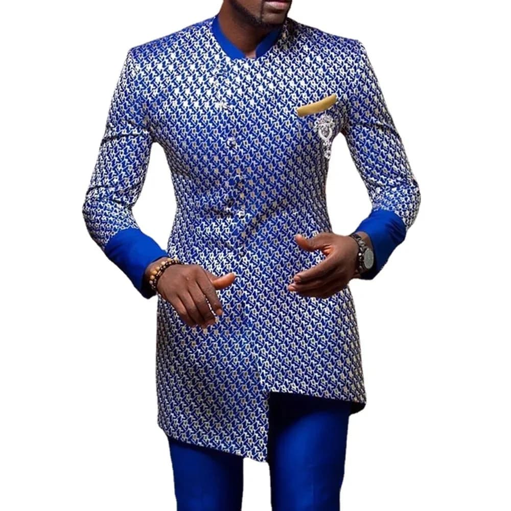 2021 été mode style africain hommes polyester manches longues grande taille chemises M-3XL vêtements africains